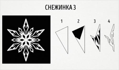 9 схем восхитительных снежинок из бумаги. 03