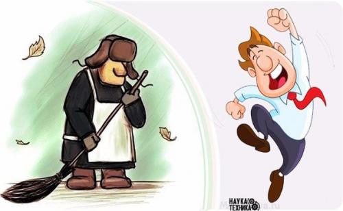 Человек приходит устраиваться дворником в компанию 