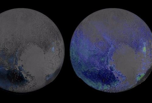 Наса карту водяных льдов Плутона показало.
