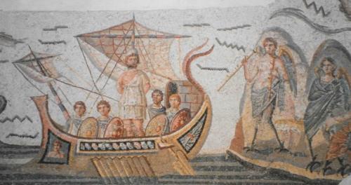 Три изображения одиссея и сирен, от самых старых до новейших. 01