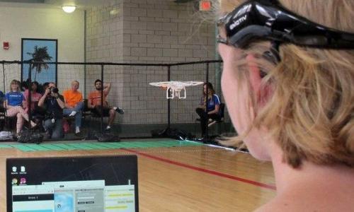 Состоялась первая в мире гонка Дронов, управляемых силой мысли.