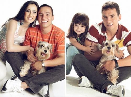 Отец и дочь воссоздали фотографии погибшей мамы. 04