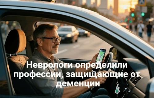 Таксисты и водители скорой помощи реже всего умирают от болезни альцгеймера.  