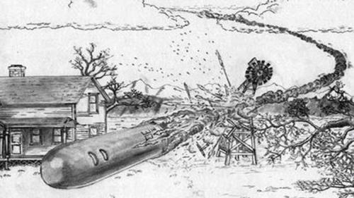 В 1897 году в техасе разбился нло и труп пришельца был похоронен на кладбище, а потом похищен. 02