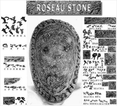 Камень розё - загадочная археологическая Находка в северной Америке, содержащая надписи на русском языке! 

