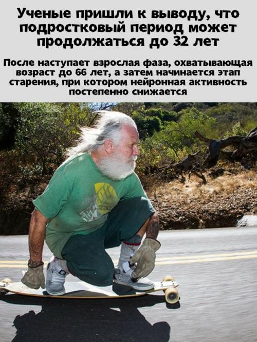 Подростковый период может длиться до 32 лет.

