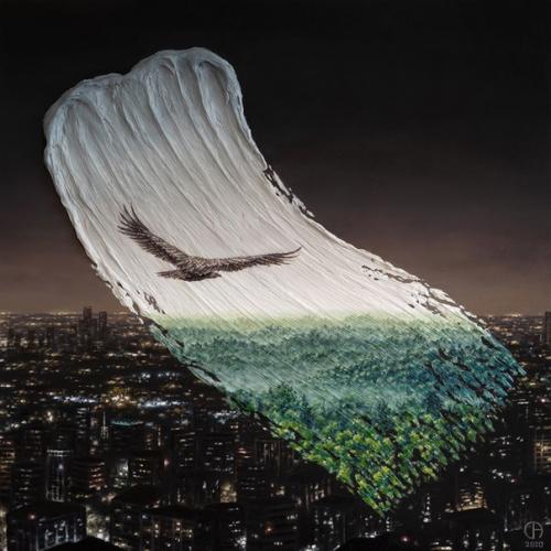 Акриловая работа Давида амбарцумяна под названием Дыши несет скрытый смысл. 06