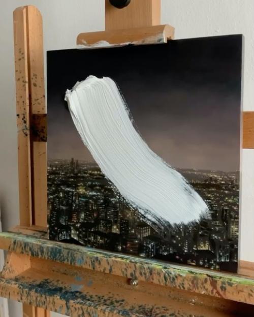 Акриловая работа Давида амбарцумяна под названием Дыши несет скрытый смысл. 04