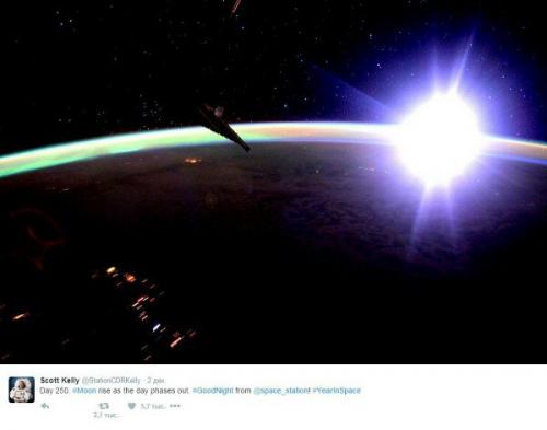 С борта мкс.