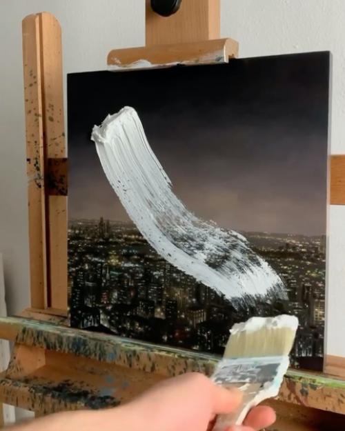 Акриловая работа Давида амбарцумяна под названием Дыши несет скрытый смысл. 01