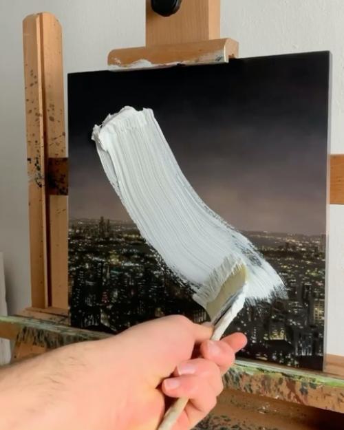 Акриловая работа Давида амбарцумяна под названием Дыши несет скрытый смысл. 03