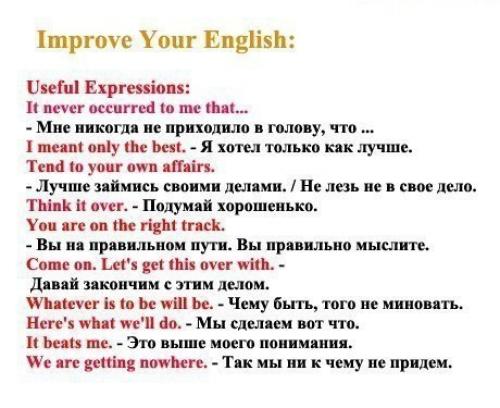 Шпаргалка полезных фраз на английском. 04