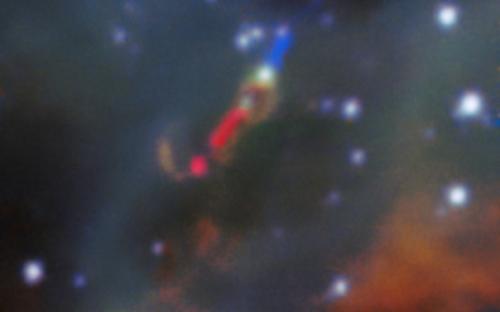 Джет от молодой звезды в соседней галактике: уникальный снимок. 01