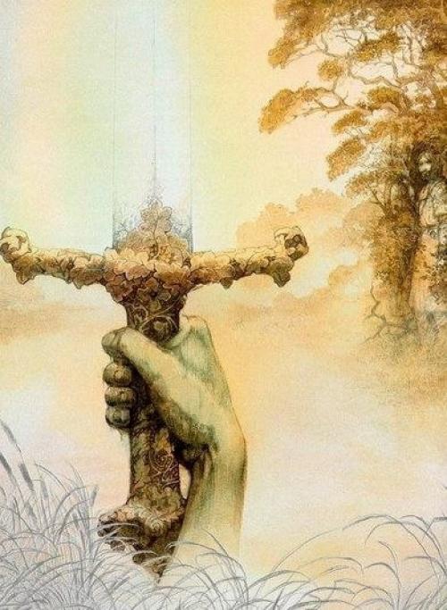 Агриков - меч.  В русских былинах и преданиях зовётся он меч - кладенец или меч - самосек. 05