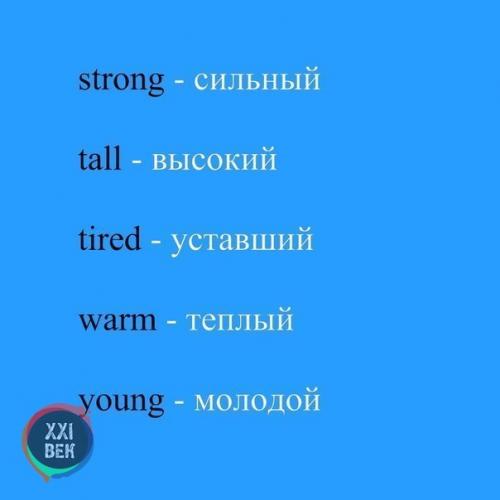 Основные прилагательные в английском языке. 04