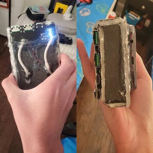 Энтузиаст с сайта Reddit смартфон с 2-кг мегабатареей создал. 01