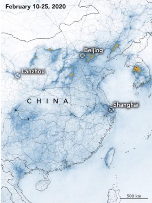 Nasa показало насколько чистым стал воздух в Китае из-за эпидемии коронавируса. 01