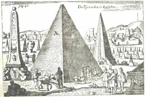 Почему египетские пирамиды на старых рисунках такие странные. 02
