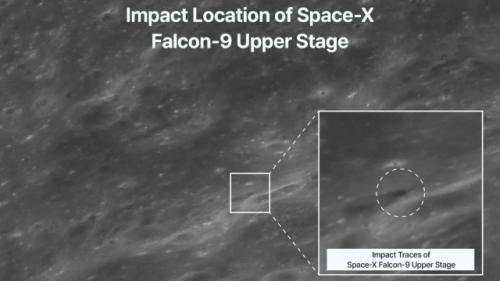 Корейский зонд снял свежий кратер на луне от столкновения с обломком Falcon 9. 01 Корейский зонд снял свежий кратер на луне от столкновения с обломком Falcon 9. 01