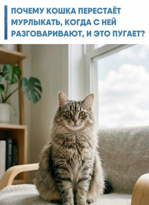 Когда кошка начинает мурлыкать в ответ на спокойный голос, это не случайность.  