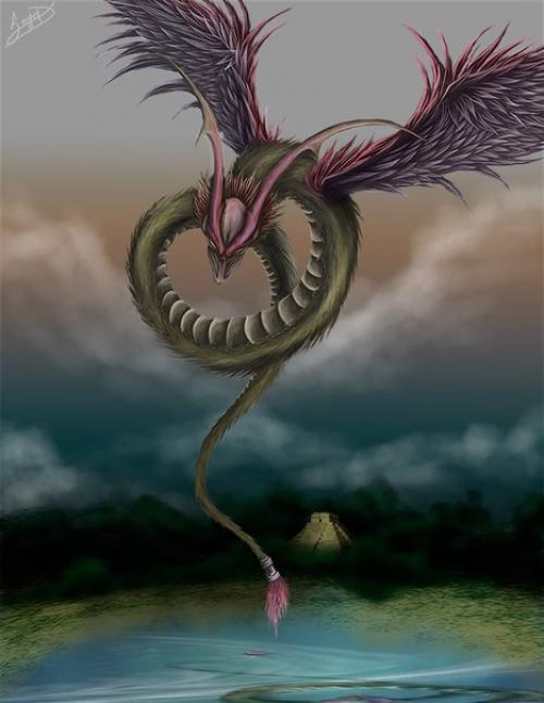 Кукулькан.  Ezomir. Кукулькан (Gukumatz) - Крылатый Змей, в мифологии Майя - одно из главных божеств. 04