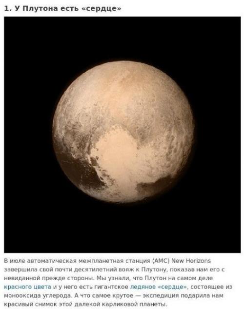 9 удивительных фактов о космосе, которые мы узнали в этом году. 
