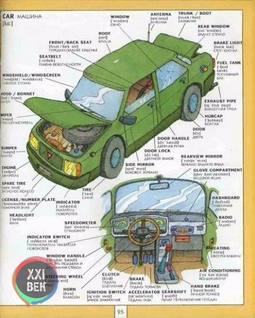 Полезная визуальная лексика английского языка. 01